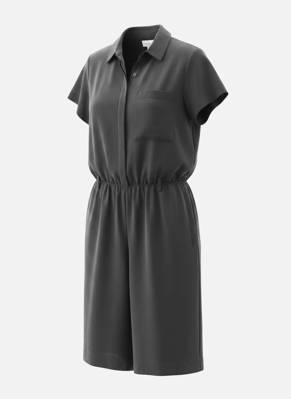 DKNY Women's Black Short Sleeve Collared Button-Down Dress Size XS NWT